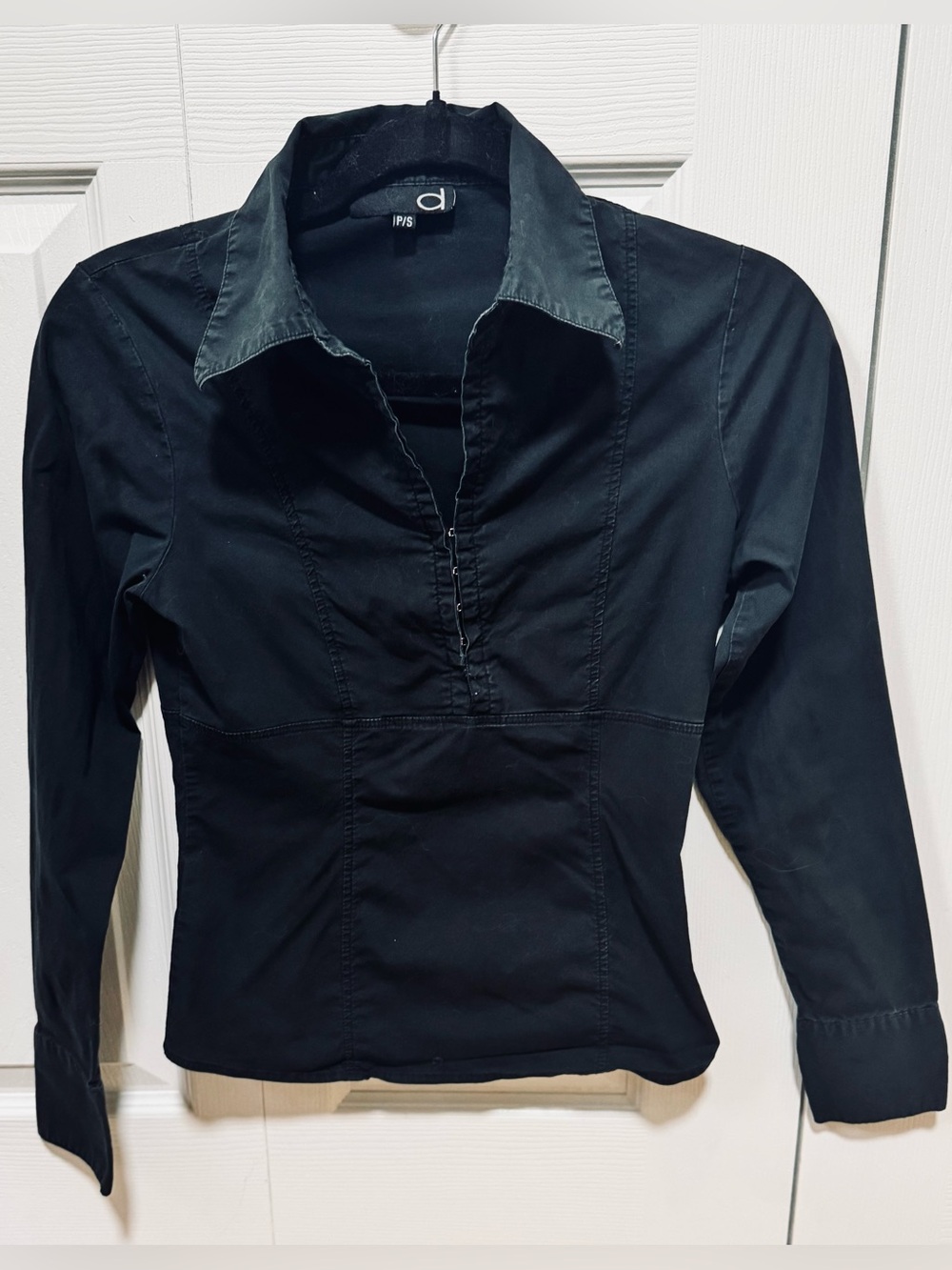 Y2K Dynamite Black Office Dress Shirt